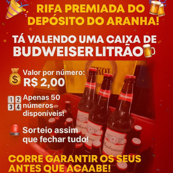 Vela uma grade de Budweiser litrão 🍻